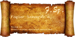 Fogler Szeveréd névjegykártya